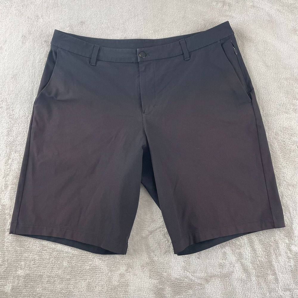 Lululemon Commission Short Men 36 Black Relaxed Fit Warpstreme Fabric Stretch